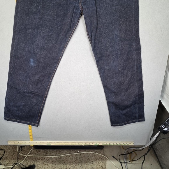 Evisu Heritage Jeans Mens Blue Raw Denim Button Fly Multi Pocket Fits 36x30 - Picture 13 of 16
